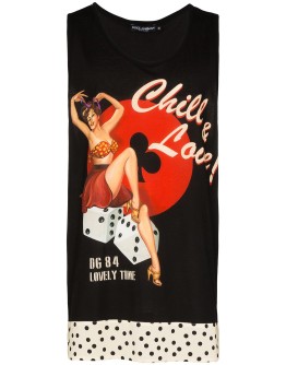 pin-up print tank top