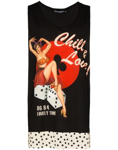 pin-up print tank top