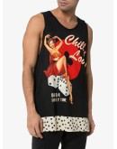 pin-up print tank top