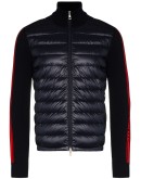 tricot panelled padded jacket