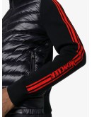 tricot panelled padded jacket