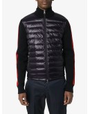 tricot panelled padded jacket