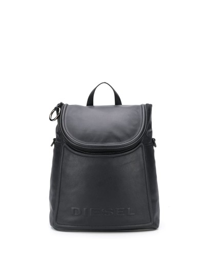 logo-embossed covertible backpack