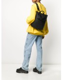 logo-embossed covertible backpack