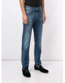 printed detail slim-fit jeans