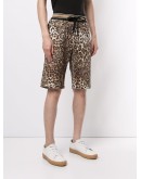 leopard-print shorts