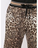 leopard-print shorts
