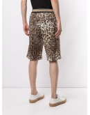 leopard-print shorts