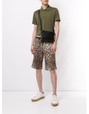 leopard-print shorts