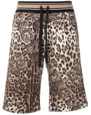 leopard-print shorts