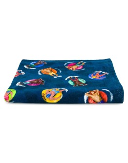 people floating print beach towel