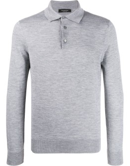 fine knit polo shirt