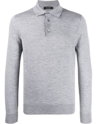 fine knit polo shirt