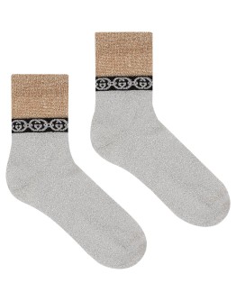 Interlocking G chain-trimmed socks