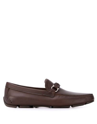 Gancini braided strap loafers