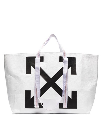 arrow print tote bag
