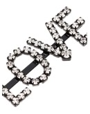 Love crystal clip-on earrings