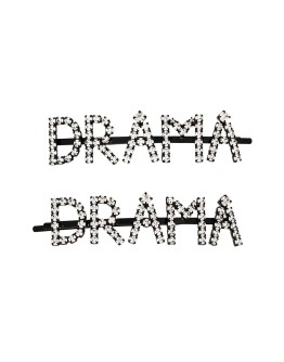 pack of two Drama crystal hairpins