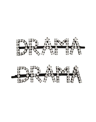 pack of two Drama crystal hairpins