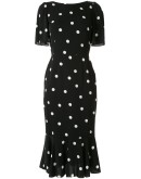 polka-dot print dress 
