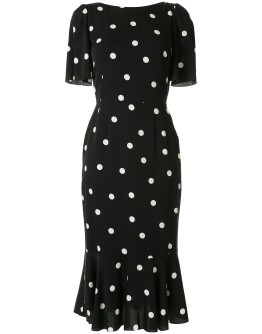 polka-dot print dress 