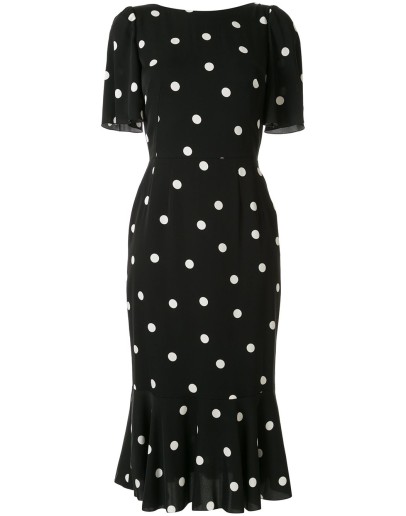 polka-dot print dress 