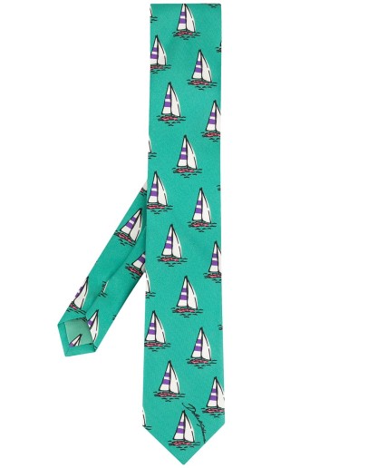 boat print tie