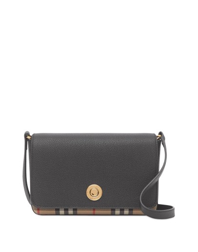small Vintage check panel crossbody bag