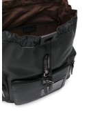 crocodile effect leather backpack