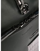 crocodile effect leather backpack