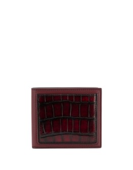 crocodile-effect bifold wallet
