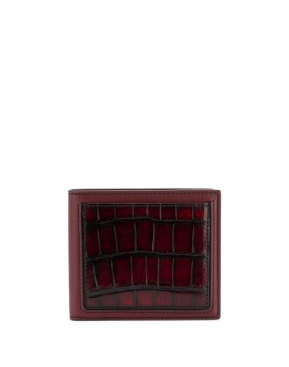 crocodile-effect bifold wallet