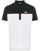 colour-block short-sleeved polo shirt
