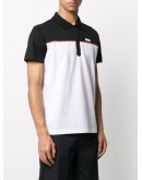 colour-block short-sleeved polo shirt