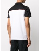 colour-block short-sleeved polo shirt