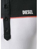 colour-block short-sleeved polo shirt