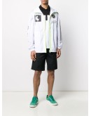 graphic-print hooded jacket 