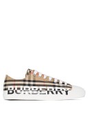 logo-print vintage check sneakers