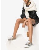 logo-print vintage check sneakers