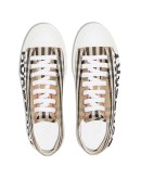 logo-print vintage check sneakers