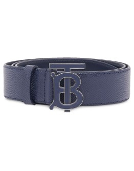 monogram motif grainy belt