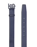 monogram motif grainy belt