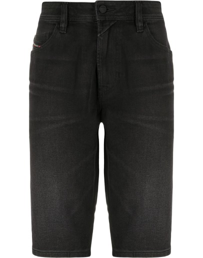 knee-lengh denim shorts