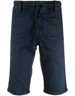 knee-length denim shorts 
