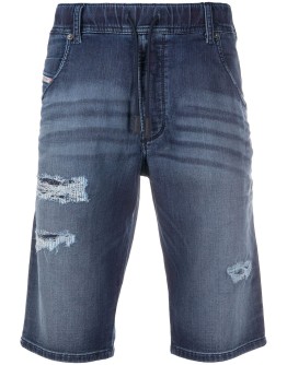 distressed-effect denim shorts 