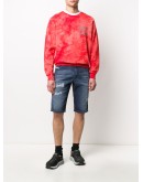 distressed-effect denim shorts 