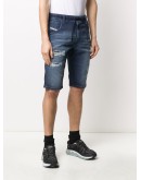 distressed-effect denim shorts 