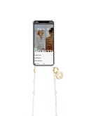 gold-tone pearl iPhone X phone case chain