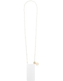 gold-tone pearl iPhone X phone case chain