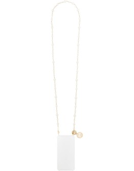 gold-tone pearl iPhone X phone case chain